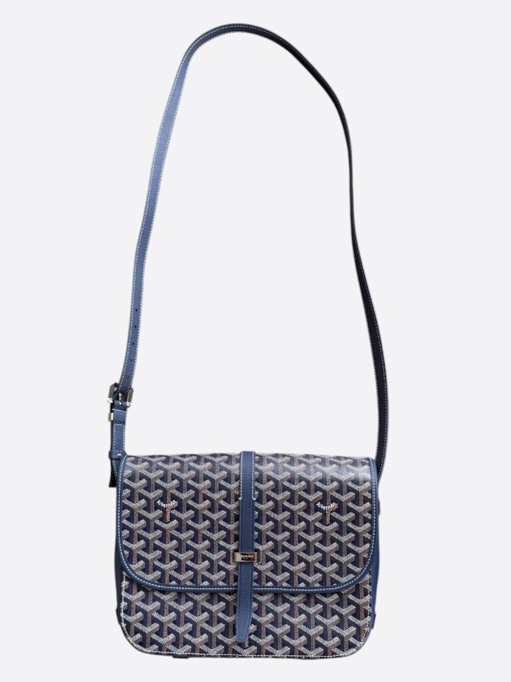 Goyard Navy Belvedere MM Messenger Bag